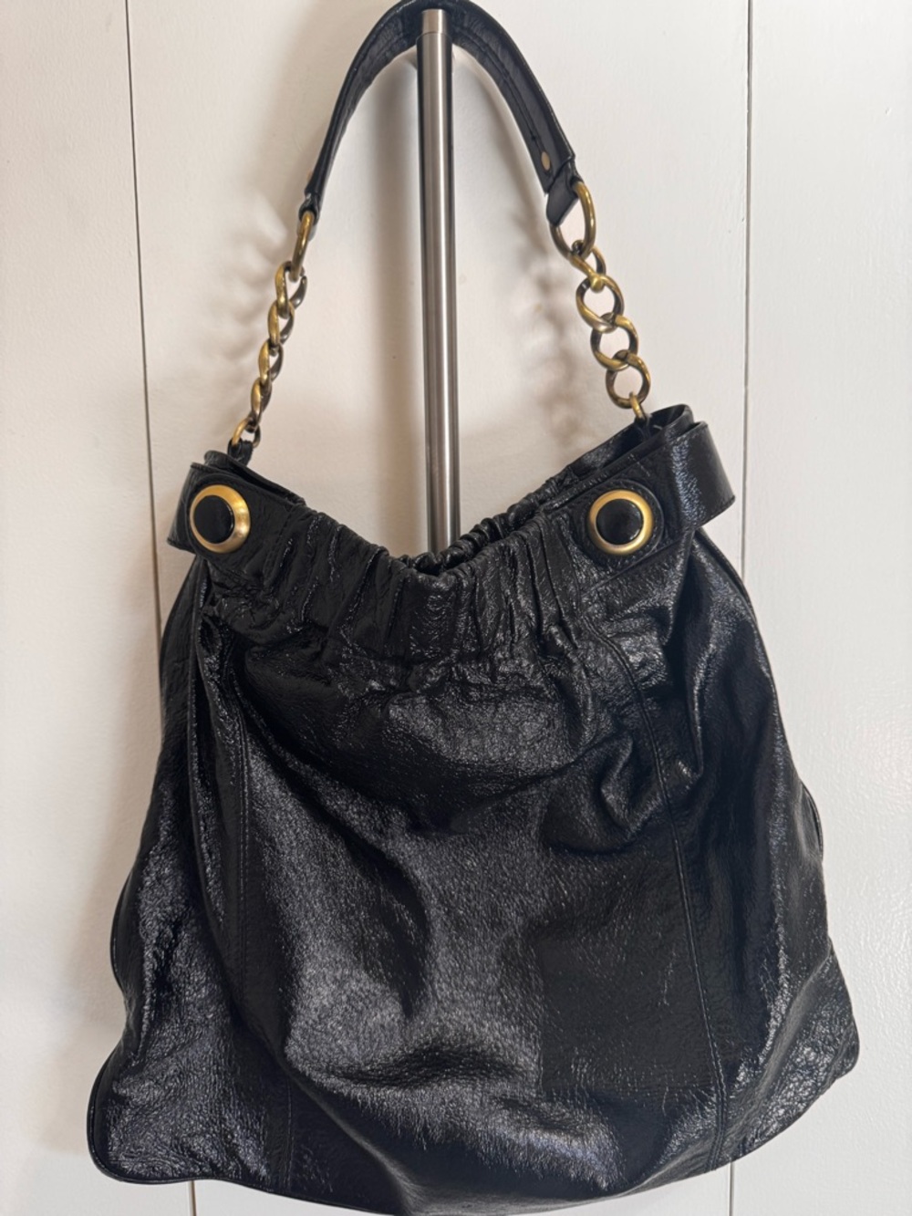 Cynthia Rowley Black Shoulder Bag with Gold Hardware